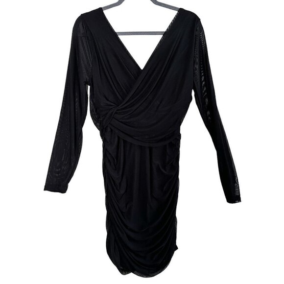 NEW Steve Madden Nikki Mesh Long Sleeve Mini Dress Size XL - Picture 4 of 4